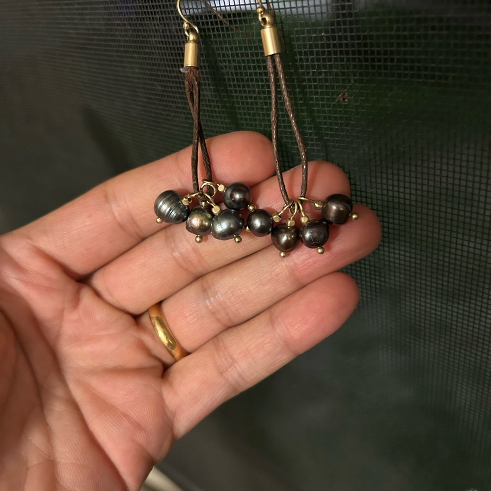 Genuine pearl earrings
